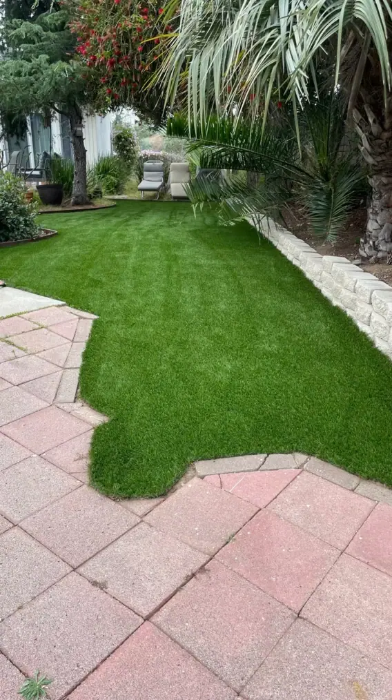 Artificial turf cleaning before and after — after