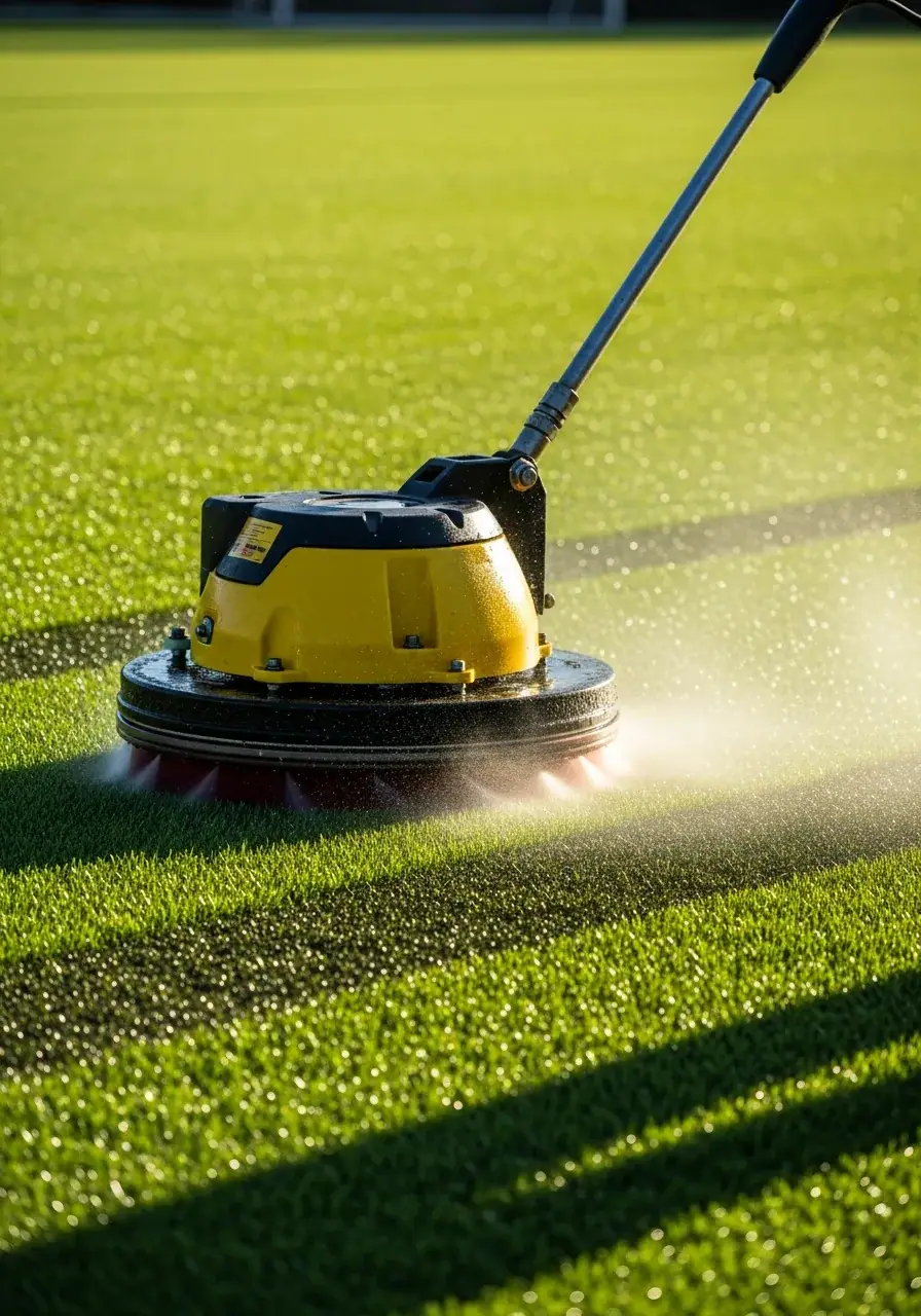Houston Turf Cleaning team at work in Houston